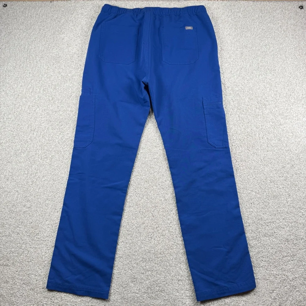 FIGS Axim Cargo Scrub Pants Mens Medium Royal Blue Technical Collection TM3001